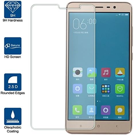 [Lifetime Warranty/Free Self-Install Kit] iJQ® Tempered Glass Screen Protector 9H 0.33mm Oleophobic Coating Anti-Scratch Fingerprint Oil Smudge Surface with Bubble-Free Installation Tool for Various Mobile Phones (Samsung Galaxy Note 3)