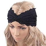 Tonsee® Fashion Women Headwear Twist Sport Yoga Lace Headband Turban Headscarf Wrap (Black)