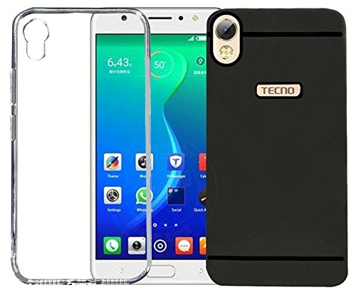 Fadsho FADSHO Exclusive Soft Silicone TPU Jelly Crystal Clear Case Soft Back Case Cover for Tecno i7 -Transparent