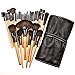 Yaha Professional 32pcs Makeup Brush Set tools Make-up Toiletry Kit Wool Brand Make Up Brush Set Case Cosmetic brush (32pcs Wood)