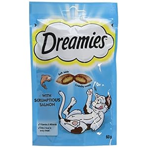 Dreamies -Golosinas para gatos, sabor: Salmone, 60 g (Pack of 8)