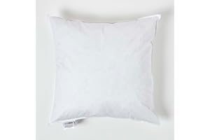 HOMESCAPES Luxury Duck Feather Cushion Inserts 60cm x 60cm (24 x 24”) Perfect Bounce Back and Down-Proof Cover, Generously Filled Inner Pads Fillers, Hypoallergenic, RDS Certified, Machine Washable