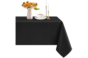 Romanstile Obrus o wyglądzie lnu, zmywalny, prostokątny, 100 x 140 cm, prostokątny, z efektem lotosu, plamoodporny, do stołu w jadalni, na zewnątrz, do ogrodu, na zewnątrz