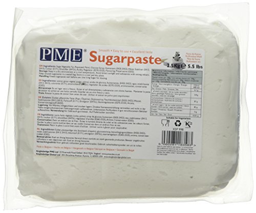 PME - Pasta di Zucchero Pronta all'uso - Bianca, 2,5 Kg (Senza Scatola)