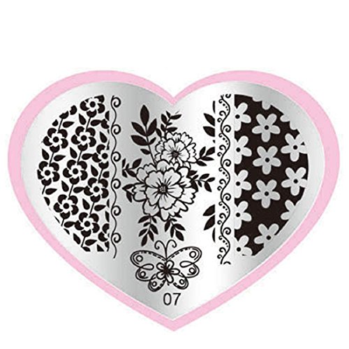 Amison DIY Nail Art Image Stamp Stamping Plates Manicure Template (A)