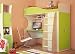 Produktbild Jugendzimmer Hochbett Kombibett mit Schrank Schreibtisch 6565 birke / lime grün