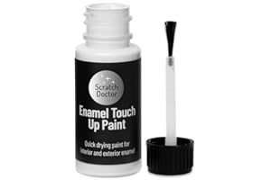 THE SCRATCH DOCTOR Scratch Doctor Enamel Touch Up Paint 15ml Easy and Quick Drying Suitable for Kitchen Appliances, Bathroom, Metal, Radiator, Fridge, Shower, Sink (White)
