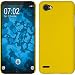 Produktbild PhoneNatic Case für LG Q6 Hülle gelb gummiert Hard-case + 2 Schutzfolien