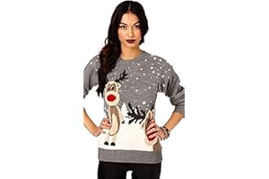 STAR FASHION Women/Ladies Men Unisex Ho Ho Snowman Aztec Christmas Jumper Knitted Xmas Sweater | UK Size 8-26 |