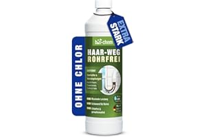‎BIO-CHEM bio-chem Haar-Weg Abflussfrei – Abflussreiniger EXTRA STARK – 1000 ML - Bis zu 20 Anwendungen je Flasche Rohrreiniger – Extrem effektiver Abflussöffner & materialschonend - Made in DE
