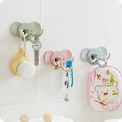 Cisixin Haken Selbstklebend Wandhaken ohne Bohren Tierhaken Kinder Schlüsselhaken für Badezimmer,Kinderzimmer,Küche,Max 3kg, 3 Stücke - 7