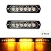 Produktbild Ralbay Frontblitzer Orange Blitzer 6 LED Warnleuchte 12V-24V Kennleuchte Superhell Rundumleuchte Ultradünn für SUV LKW KFZ ATV Jeep Auto Motorrad mit 19 Blitzmuster 2 Stück