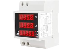 ATEC BY CARBONI CHRISTIAN ATEC - Voltmetro Multifunzione LED AC200-450V / 0-100A per DIN-RAIL (D52-2048)