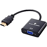 Adaptateur HDMI VGA, HDMI vers VGA (mâle vers Femelle) pour Ordinateur, Bureau, Ordinateur Portable, PC, Moniteur, projecteur
