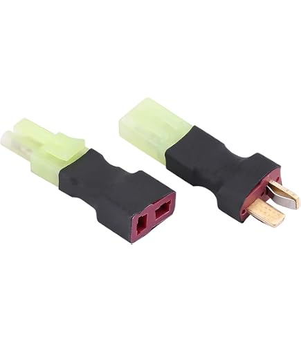 5 Adattatori Da Tamiya Maschio A T-Plug Femmina (Stile Deans) – Con Cavo 2,5cm 14awg