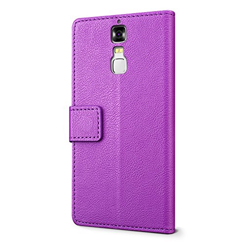 Funda ZTE Blade A610 Plus SLEO Cartera Carcasa Piel PU Suave Flip Folio Caja Super Delgado  Estilo Libro Soporte Plegable y Cierre Magn  tico  para ZTE Blade A610 Plus - P  rpura