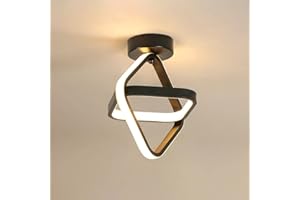 Goeco Nowoczesna Lampa Sufitowa LED, Dekoracyjna Lampa Sufitowa LED 24W 2700LM do korytarza Balkon Schody, 3000K Ciepłe białe światło, średnica 22cm