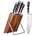 Produktbild Aicok Professional Messerblock, Holz Block, 6-tlg, Rostfreier Spezialstahl Messerblock Set mit Holzblock, Schwarz
