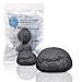 O'vinna pack of 2 black konjac sponges with bamboo charcoal for oily and blemished skin, 100% natural, long-lasting, and vegan