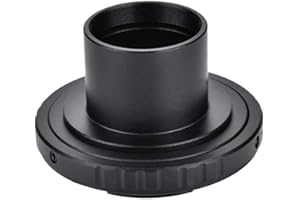 Yunir Adaptador de Montaje de telescopio astronómico de 1.25 Pulgadas, Anillo de aleación de Aluminio T SLR para Lente de cámara Nikon