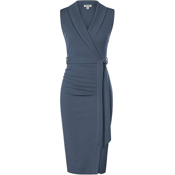 LOLALIZA jurk met ceintuur blauw