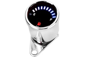EVGATSAUTO Indicatore livello carburante per moto, indicatore LED per auto universale DC 12V Indicatore carburante elettrico Indicatore contatore olio elettronico