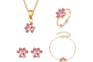 ARHZ 1 set parure gioielli donna,set collana e orecchini donna,set gioielli donna,comodo da indossare,bello e commovente,Adatto per matrimoni, feste