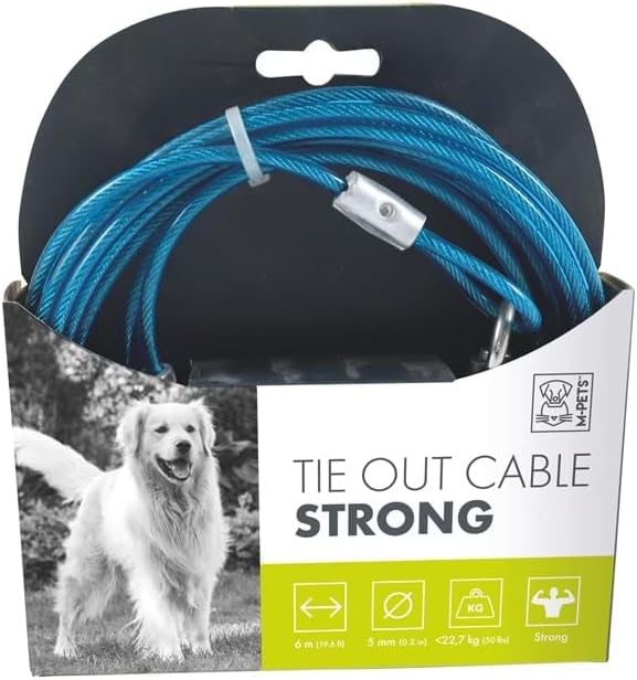 M-Pets Strong Bahçe Bağlama Halatı 6 mt Mavi