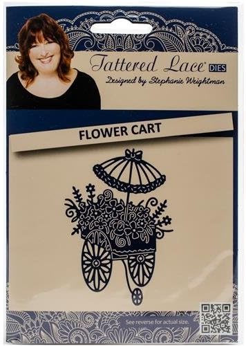 Create and Craft Flowr Cart-Tattered Lace Die, Acrylic, Multicolour, 10.21x17.6x0.6 cm