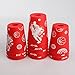 Dodolive®12Pcs Sport Stacking Cup Flyingcup Athletics Toys Sports Educational Gift Scrawl Design,Red