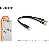 Hytech HY-X78 Siyah 3.5mm to Audio + Mic 0.15m Kulaklık &Ccedil;evirici