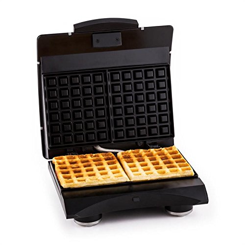 Klarstein Waffle Buddy Waffelmaker Doppel Waffeleisen für belgische Waffeln (700W, 2 Heizflächen, antihaft, hochwertige Antihaftbeschichtung, Edelstahl) silber - 2