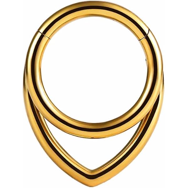 Piercing Septum En Forme De V CM Crareesi Mania - Anneau Clicker Helix Cartilage Nez 8mm Acier Inox 316L