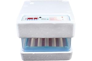 BURUIYOTEN Lcd Inkubator 24 Eier Automatisches Drehung Vollautomatische Brutmaschine Brutautomat Ei Brutapparat FläChenbrüTer BrüTer Digital Vollautomatisch Brutkasten KüKen Eierinkubator Egg Incubator