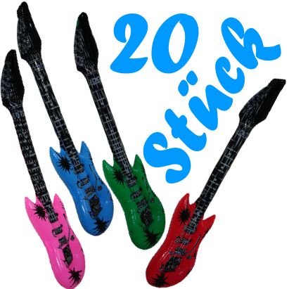 Preisvergleich Produktbild 20 Stück Luftgitarren / aufblasbare Gitarren