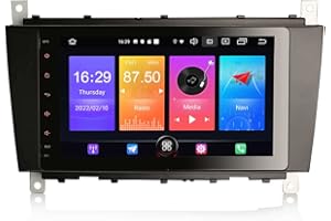 Erisin Android 11 Autoradio Mit GPS Navi für Mercedes Benz C-Klasse W203 CLC Klasse W203 C180 CLK Klasse W209 Unterstützt Bluetooth 8 Zoll Touchscreen CarPlay Android Auto DSP DAB+ WiFi 32GB FM Radio