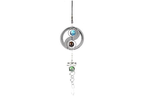 Wifehelper Carillons éoliens Élégante Fenêtre Rotative Suspendue Décor Vent Cloche Maison Ornement Jardin Fenêtre Boutique Bureau Décoration(A Taichi Shape)