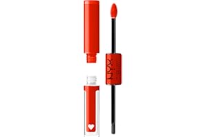 NYX Professional Makeup Brillant à Lèvres Shine Loud, Intensément Pigmenté, Double Embout Rouge à Lèvres et Gloss, Brillance Longue Tenue, Sans Transfert, Teinte : Stay Stuntin (28)