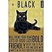 Produktbild Black Cat Kühlschrankmagnet – Bold, freundlicher Viel Glück...