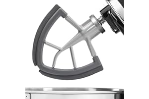AL BADIL Batteur à Bord Flexible pour KitchenAid – Silicone Double Face, Accessoire idéal pour un Mélange Parfait et Sans Effort (4,5 à 5 Litres)