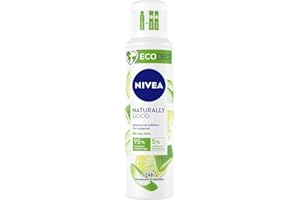 NIVEA NATURALLY GOOD Déodorant atomiseur EcoAir® Aloe Vera (1 x 125 ml), Déodorant femme efficacité 24H, Déodorant compressé naturel contenant 95% d’ingrédients d’origine naturelle