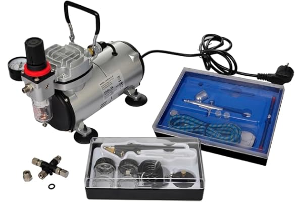 VidaXL 140283 Kit compresseur Airbrush professionnel 2 pistolets