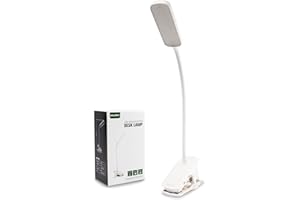 SOLMIRA Lampada da Scrivania con Clip, 12 LED Dimmerabili, Bianca, Certificato CE e RoHS