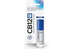 CB12 Aerosol de 15 ml para una respiración agradable en el camino, menta/mentol contra el mal aliento