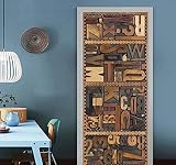 5. Fabricado en vinilo ecológico. Pegatina para puerta extraíble e impermeable, reutilizable, sin daños.
