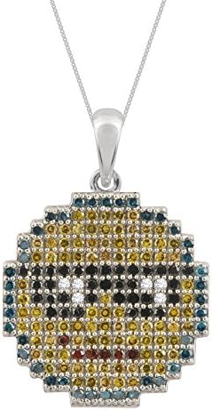 Pave Prive Sterling Silver Sunglasses Emoticon Necklace of 45cm