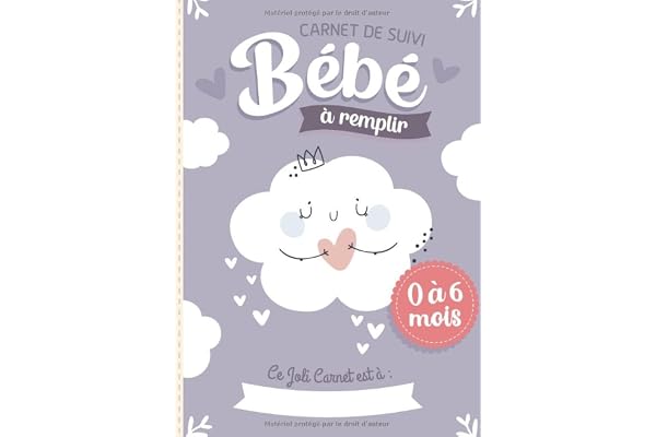 Carnet de Suivi Bébé à remplir 0 à 6 mois: Cahier tout en un pour un suivi quotidien de bébé de son allaitement, de son sommeil et de sa santé | cadeau idéal future maman