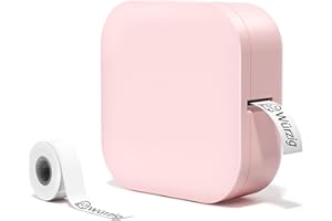 Odaro Q30 Bluetooth Mini Etikettendrucker - Kabelloser Tragbarer Kids Label Printer für iOS und Android für Zuhause, im Büro und in kleinen Unternehmen (Pink)