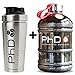 Produktbild PhD Nutrition Nahrungsergänzungsmittel für Proteinshaker, Edelstahl-Mixer und 2 Liter Wasserflasche