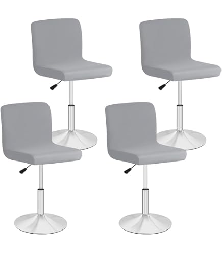 YINGAYOU Housse Tabouret Bar Avec Dossier Protection Pour Tabouret De Bar Très Souple, élastique Et Facile à Installer, Anti Rides, Lavable, Anti Poussière (2, Noir
